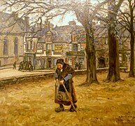 Germain David-Nillet : Le jour des pauvres (1920, huile sur toile, Musée du Faouët).
