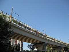 Viadotto che collega la diramazione dalla linea per Viterbo con il bivio nella valle dell'Inferno, costruito nel 1990.