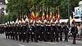 Défilé de l'école royale militaire à Bruxelles.