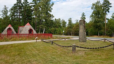 Minnessten över regemetets tid vid Kronobergshed.