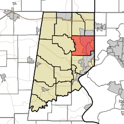 Location of Miller Township in Dearborn County