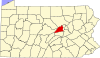 State map highlighting Union County