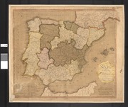 Spanyolország és Portugália térképe 1810-ben.