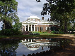 Virginia intog en betydelsefull roll i USA:s tidiga historia. Bilden visar Monticello, Thomas Jeffersons hem utanför Charlottesville.