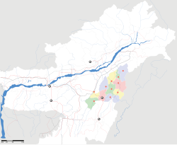 Huyện Kohima trên bản đồ Nagaland