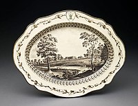 Creamware imprimé (dérivé du Queensware), vers 1773.