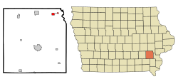 Location of Riverside, Iowa