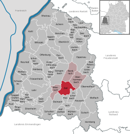 Kaart van Zell am Harmersbach