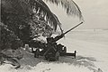 Image 240mm antiaircraft gun from the United States Marine Corps' 2d Airdrome Battalion defending the LST offload at Nukufetau on August 28, 1943. (from History of Tuvalu)