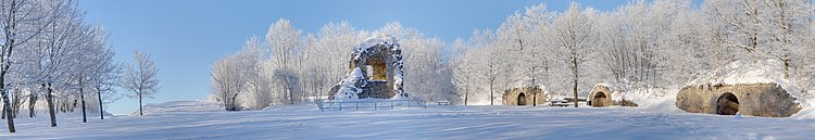 Панорама восточной батареи в Форт-дю-Сальбер близ Бельфора (Франция)