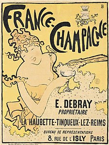 Plakat for Debray Champagne, 1891