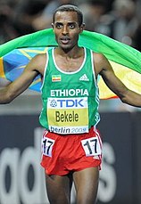 Der Olympiasieger von 2008 Kenenisa Bekele belegte Rang vier