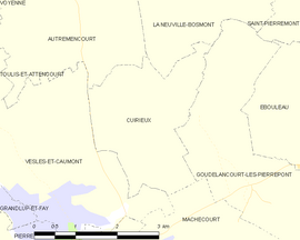 Mapa obce Cuirieux