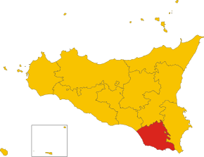 Poziția provinciei în Sicilia