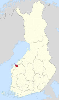 Location of Vörå in Finland