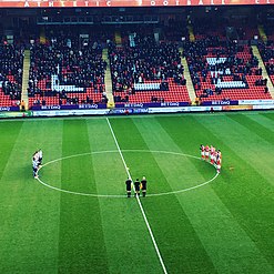 Millwall and Charlton players pay tribute to Graham Taylor at The Valley in January, 2017.