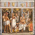 Image 22Mosaic depicting a theatrical troupe preparing for a performance (from Culture of ancient Rome)