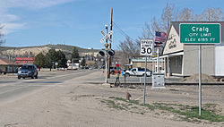 Entering Craig from the south on South Ranney Street.