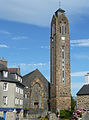 Guipavas : le clocher de l'église paroissiale Saint-Pierre-et-Saint-Paul.