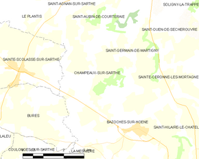 Poziția localității Champeaux-sur-Sarthe