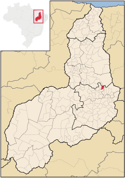 Localização de São Luis do Piauí no Piauí