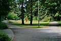 Blick auf Skulptur von Wolf Glossner im Stadtpark