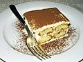 Tiramisu (nagerecht met mascarpone-kaas, lange vingers en chocolade