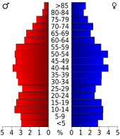 Bevolkingspiramide Moore County