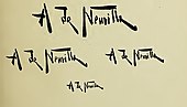 signature d'Alphonse de Neuville