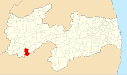 Localização de Princesa Isabel na Paraíba