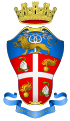 Leone illeopardito, d'oro, lampassato di rosso, allumato e armato d'argento (stemma dell'Arma dei Carabinieri)