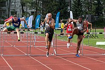 Valdó Szűcs (ganz links) – ausgeschieden als Vierter des dritten Halbfinals