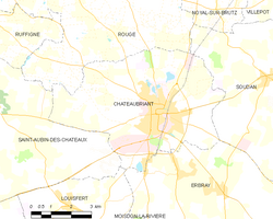 Kart over Châteaubriant
