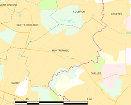 Mapa obce Montfermeil