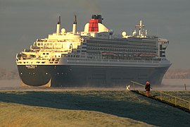 Le Queen Mary 2, le plus long et le plus gros paquebot du monde entre 2004 et 2006.