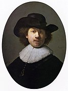 1632년의 렘브란트, 그는 이 때 이런 스타일로 최신 유행을 이끄는 성공한 초상화가이었다.