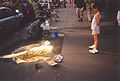 A street painter in New York City (July, 2000)