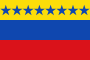 Bandeira da Terceira República en 1817, con 8 estrelas.