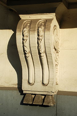 Corbeau à motif de gouttes et rudentures.