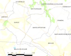 Poziția localității Sainte-Opportune