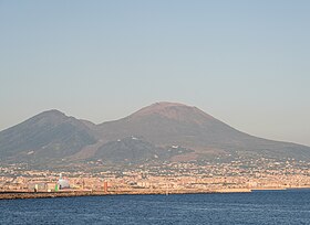 Vue de la baie de Naples et du Vésuve.