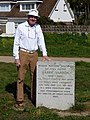 Tommy at the Vardon commemorative stone Royal Jersey G.C.