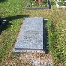 Das Grab des deutschen Offiziers (Generalmajor Wehrmacht) Otto Barth und seiner Ehefrau Erna (geborene Flatter) im Familiengrab auf dem Neustädter Friedhof in Erlangen.