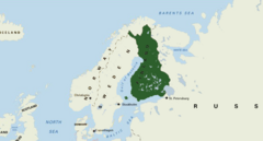 Mapa Finlandii