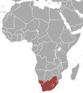 Carte de l'Afrique avec un tache brune tout au sud