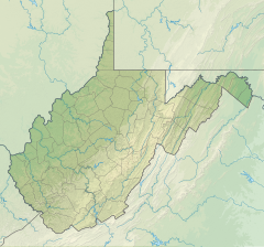 Mapa lokalizacyjna Wirginii Zachodniej