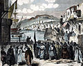 Bejrut fl-1860, fiċ-ċentru tax-xbieha hemm l-emir Abd al-Qadir al-Jaza'iri, li kien ġie biex jgħin fit-tmiem tal-kunflitt bejn id-Drużi u l-Insara.