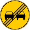 3.21.2 End of overtaking prohibition zone (temporary)