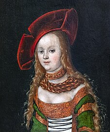 Portrait de jeune fille en buste par Lucas Cranach l’Ancien