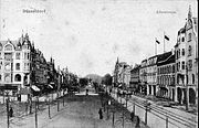 Alleestraße in nördlicher Richtung mit Kaiser-Wilhelm-Denkmal (vor 1904)